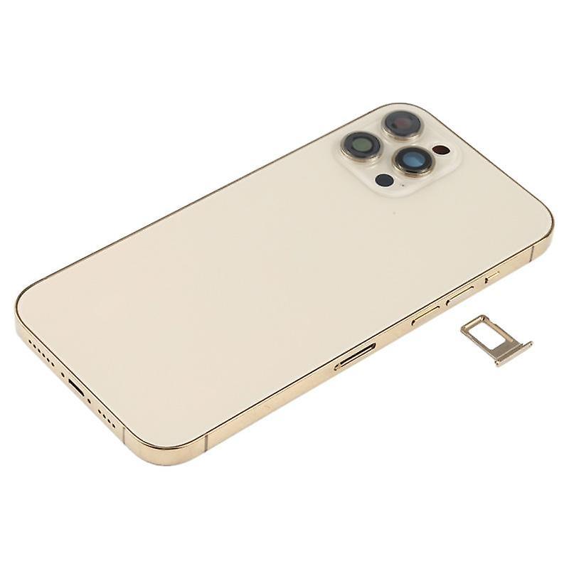 Back Housing With Small Parts for iPhone 12 Pro Maxs - Gold - Best Cell Phone Parts Distributor in Canada, Parts Source Back Housing With Small Parts for iPhone 12 Pro Maxs - Gold - Best Cell Phone Parts Distributor in Canada, Parts Source